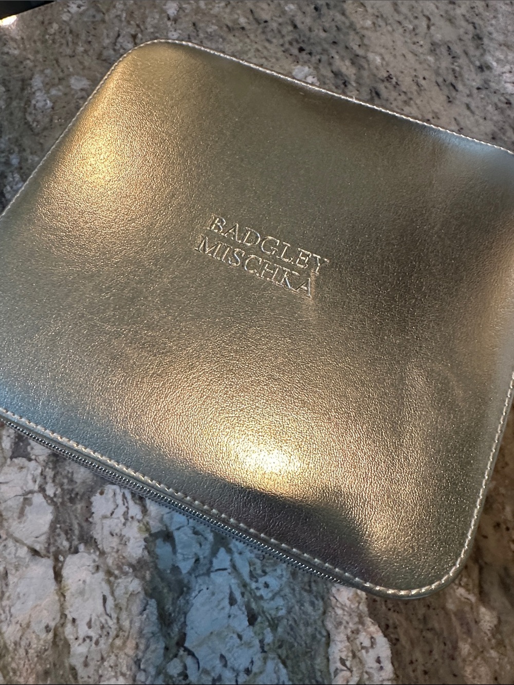 Badgley Mischka Metallic Gold Jewelry Case